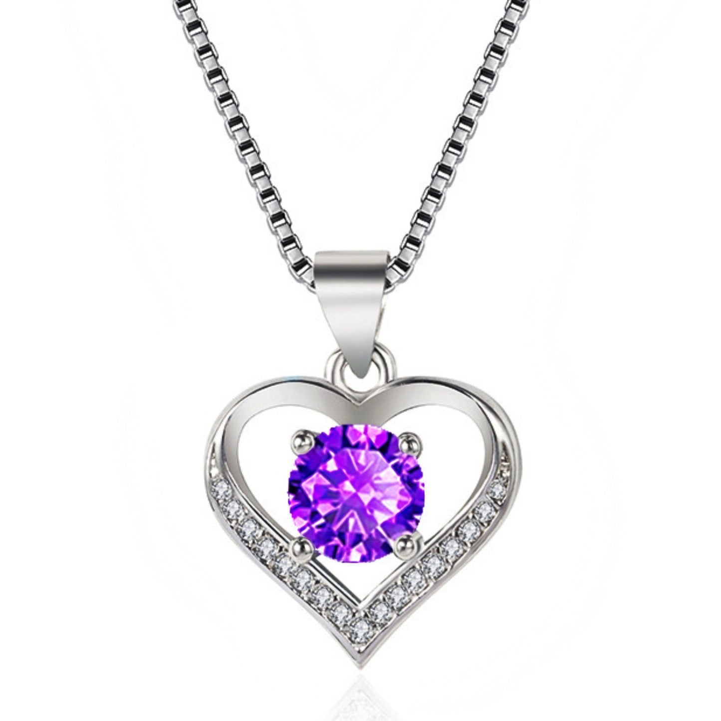 Korean Style Sier Love Choice Heart-shaped Pendants