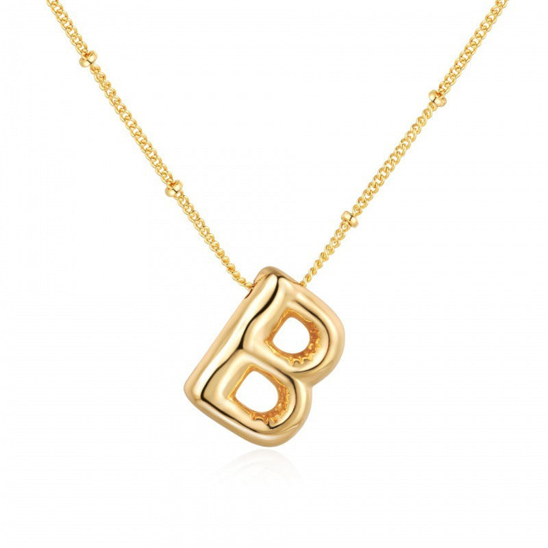 Women's Gold Balloon Glossy English Letter Fashion Pendants