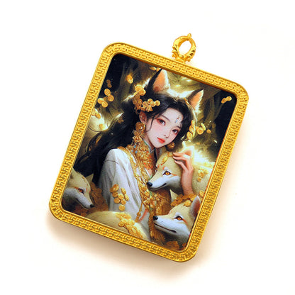 Ethnic Style Golden Fox Previous Life Pendants