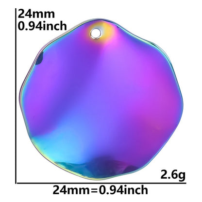 Colorful Vacuum Plating Stainless Steel Geometric Spacer Pendants