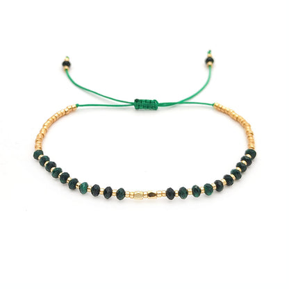 Natural Prehnite Beaded Small Simple Niche Bead Bracelets