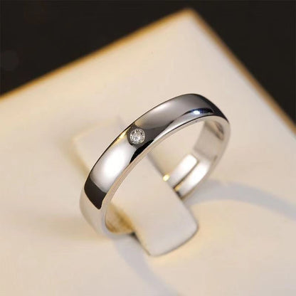 Artificial Diamond Couple Simple Fashion Imitation Rings