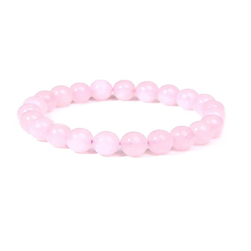 Volcanic Rock Tigereye Pink Crystal Stretch Bracelets