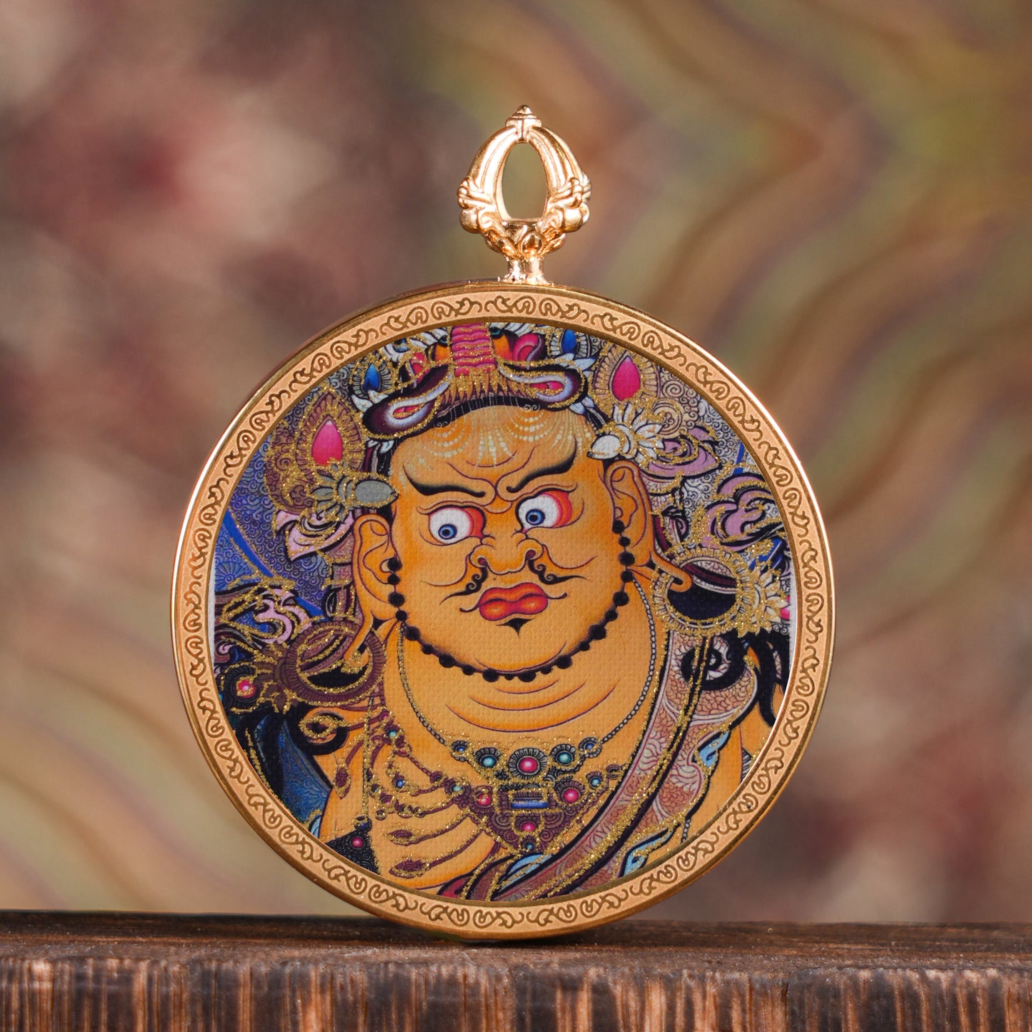 Tibet Portable Small Yellow God Of Pendants