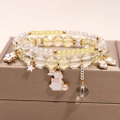 Rabbit Princess Crystal Girlfriends Pair Of Bracelets