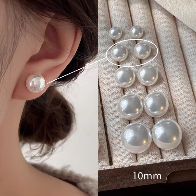 Flour Light Pearl Female Sier Needle Luxury Temperament Earrings