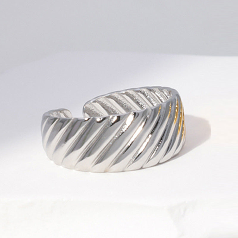 Stainless Steel Open Female Irregular Wind Rings