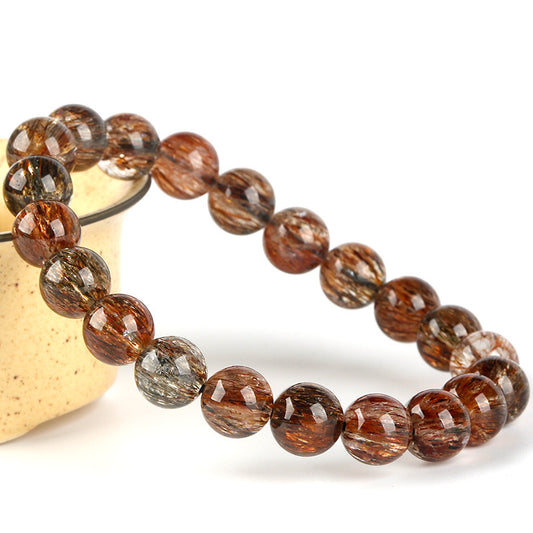 Natural Black Gold Super Seven Rutile Mica Bracelets