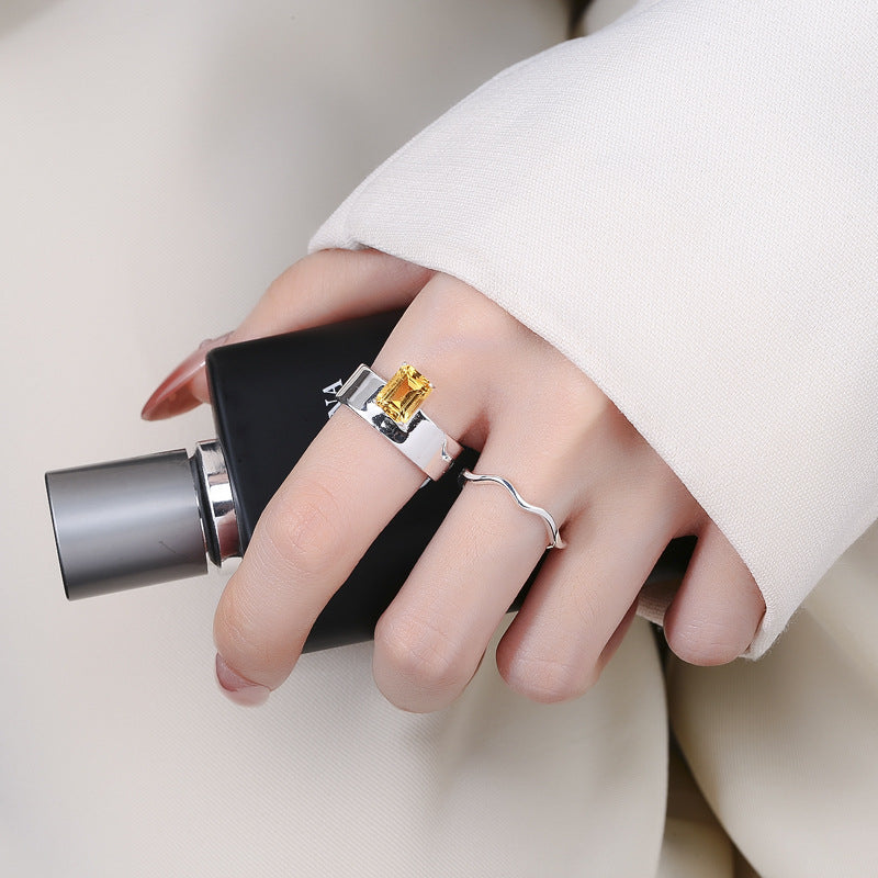 Sterling Sier Natural Citrine Does Not Fade Niche No Rings