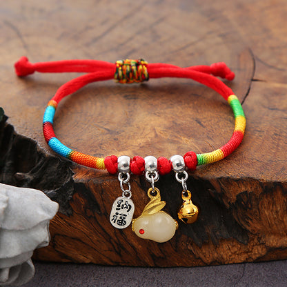 Dragon Boat Festival Handmade Weaving Ethnic Style Red Bracelets