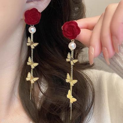 Women's Pearl Flower High-grade Minority Elegance Retro Earrings