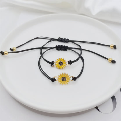 Wax Line Woven Beautiful Little Daisy Bracelets