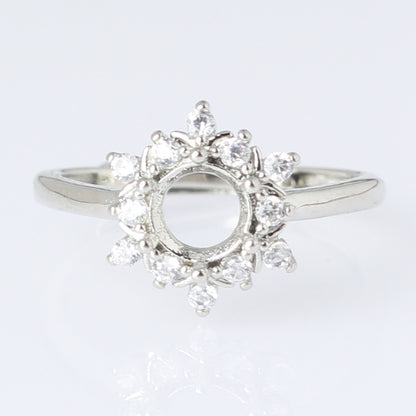 Frame Open Mouth Autumn Copper Alloy Electroplating Sier Rings