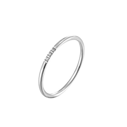 Fine Diamond Round Coil Titanium Steel Female Rings