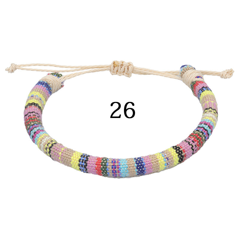 Style Hand Weaving Blue Little Colorful Surfing Bracelets