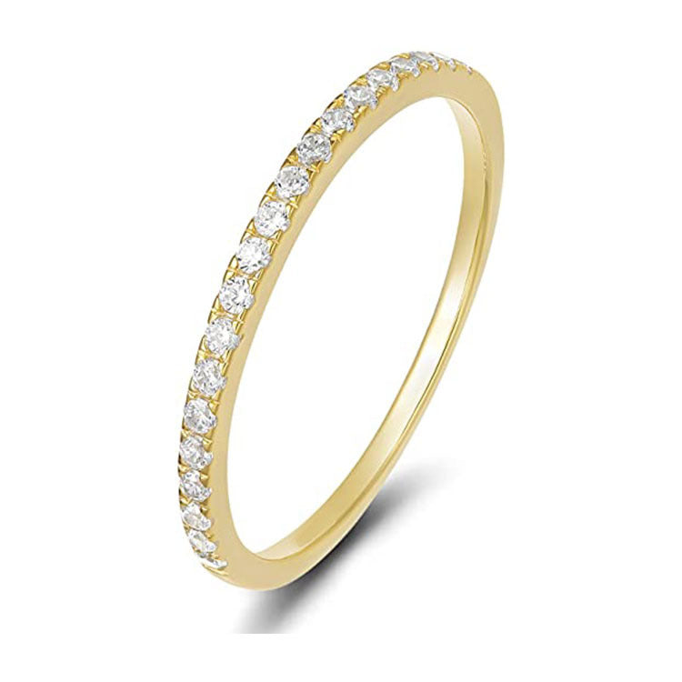 Fine Row Diamond Stackable Simulation Index Rings