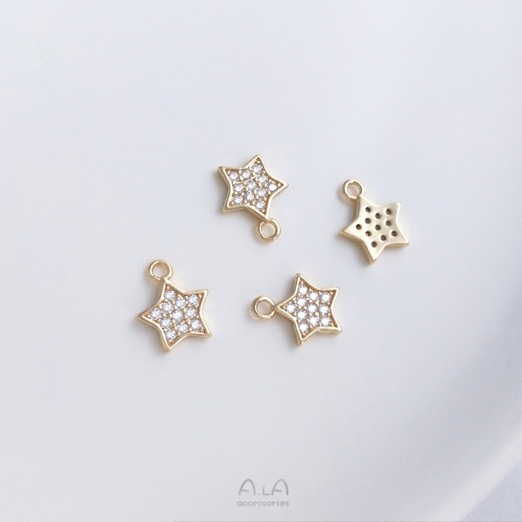 Retention Micro Inlaid Zircon Star Moon Pendants