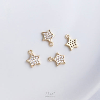 Retention Micro Inlaid Zircon Star Moon Pendants