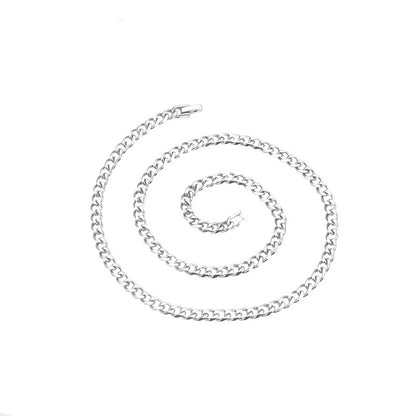 Women's & Men's Style Minimalist Letter Square Plate Clavicle Chain Cold Necklaces
