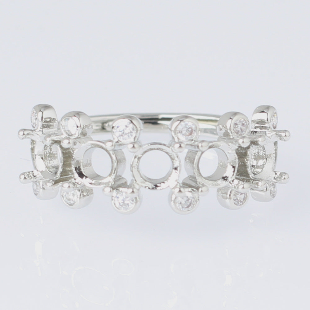 Frame Open Mouth Autumn Copper Alloy Electroplating Sier Rings