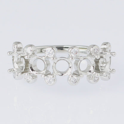 Frame Open Mouth Autumn Copper Alloy Electroplating Sier Rings