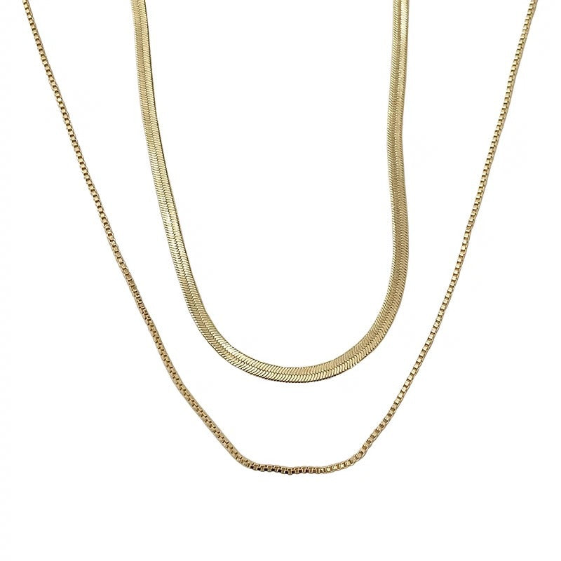 Women's Gold Design High-grade Snake Bones Chain Necklaces