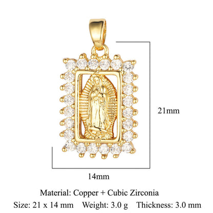 Cross Color Zirconium Copper Zircon Ornament Pendants