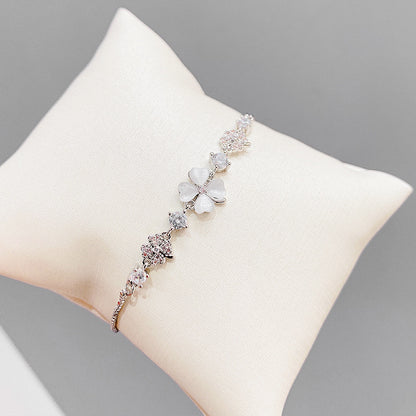 Opal Pull Female Micro Inlaid Zircon Adjustable Korean Bracelets