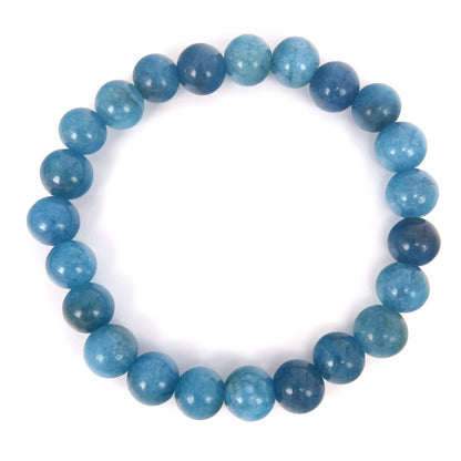 Natural Apatite Beaded Single Circle Round Bracelets