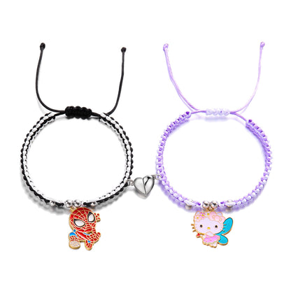 Cartoon Heart-shaped Magnetic Fashion Couple Hand Bracelets