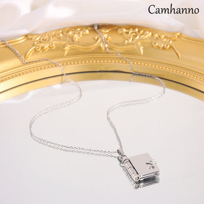 Titanium Steel Love Letter Open Couple Necklaces
