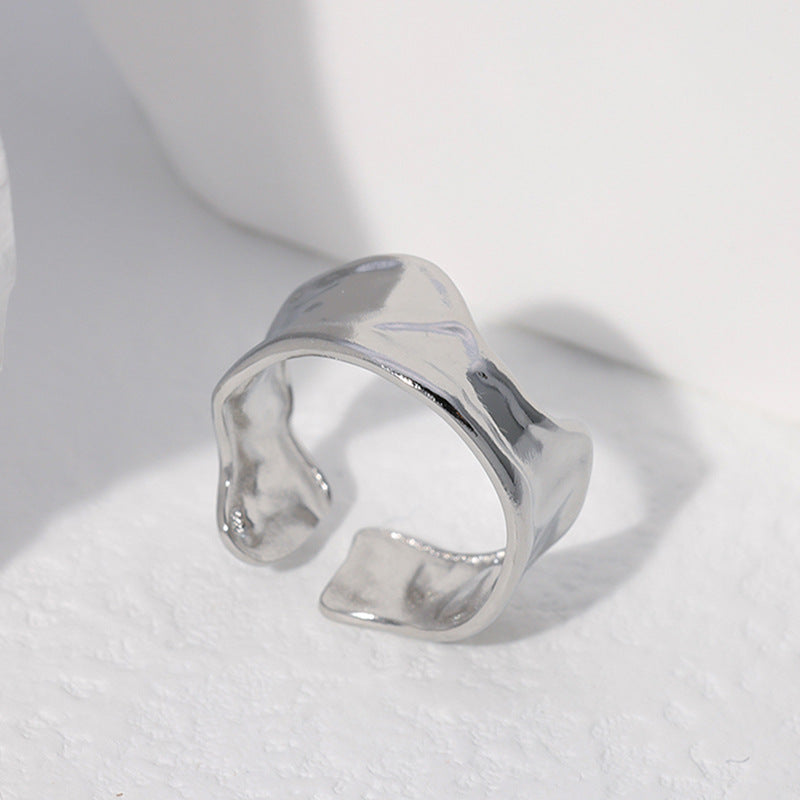 Stainless Steel Open Female Irregular Wind Rings