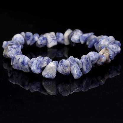 Natural Gravel Amethyst Elastic String Stretchable Bracelets