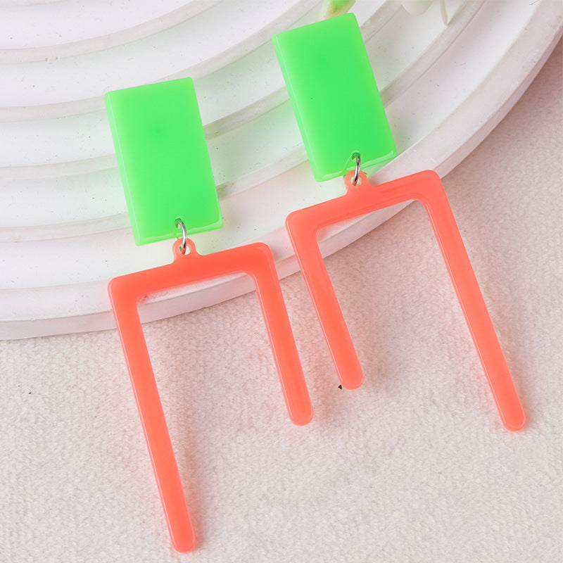 Women's Design Sense Irregular Geometric Acrylic Trendy Earrings