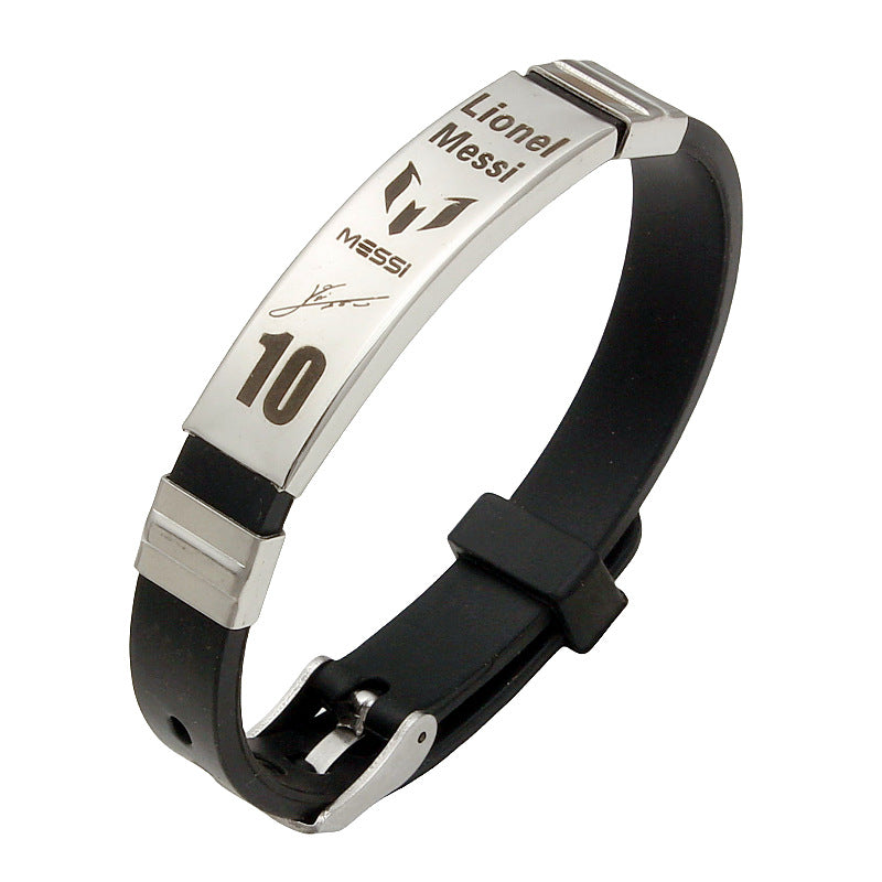 Massey Commemorative Stainless Steel Silicone Sports Bracelets