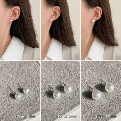 Ear Fashion Stretcher Mini Small Round Beads Earrings