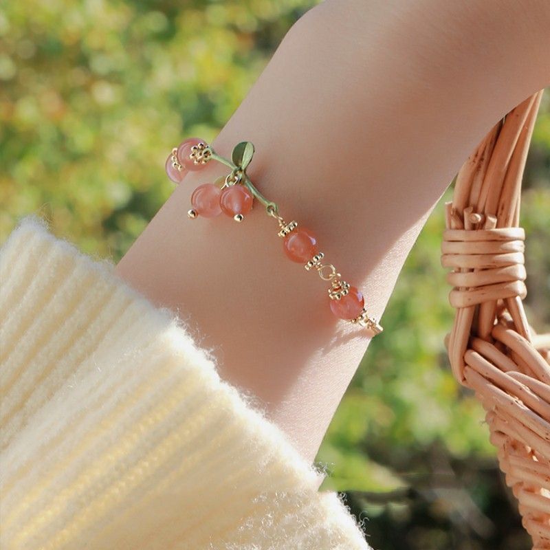 Mori Style Cherry Antique Lily Design Bracelets