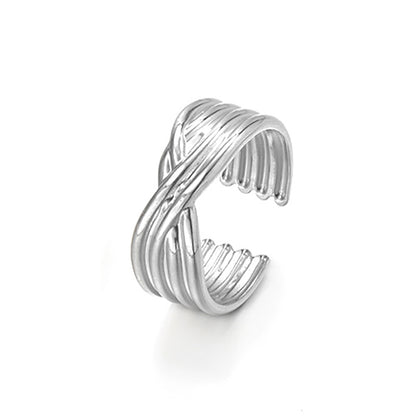 Women's & Men's Personalized Stainless Steel Open Adjustable Titanium Rings