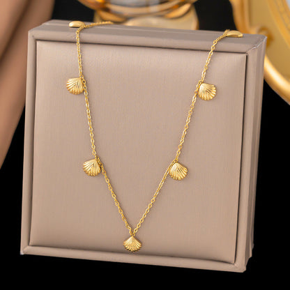 Women's Butterfly Bead Love Plane Rose Letter Square Necklaces