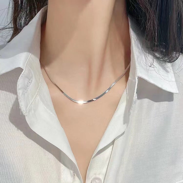 Wind Design Flat Blade Chain Temperament Necklaces