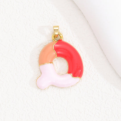 Colorful Oil Dopamine Bubble Letter English Pendants