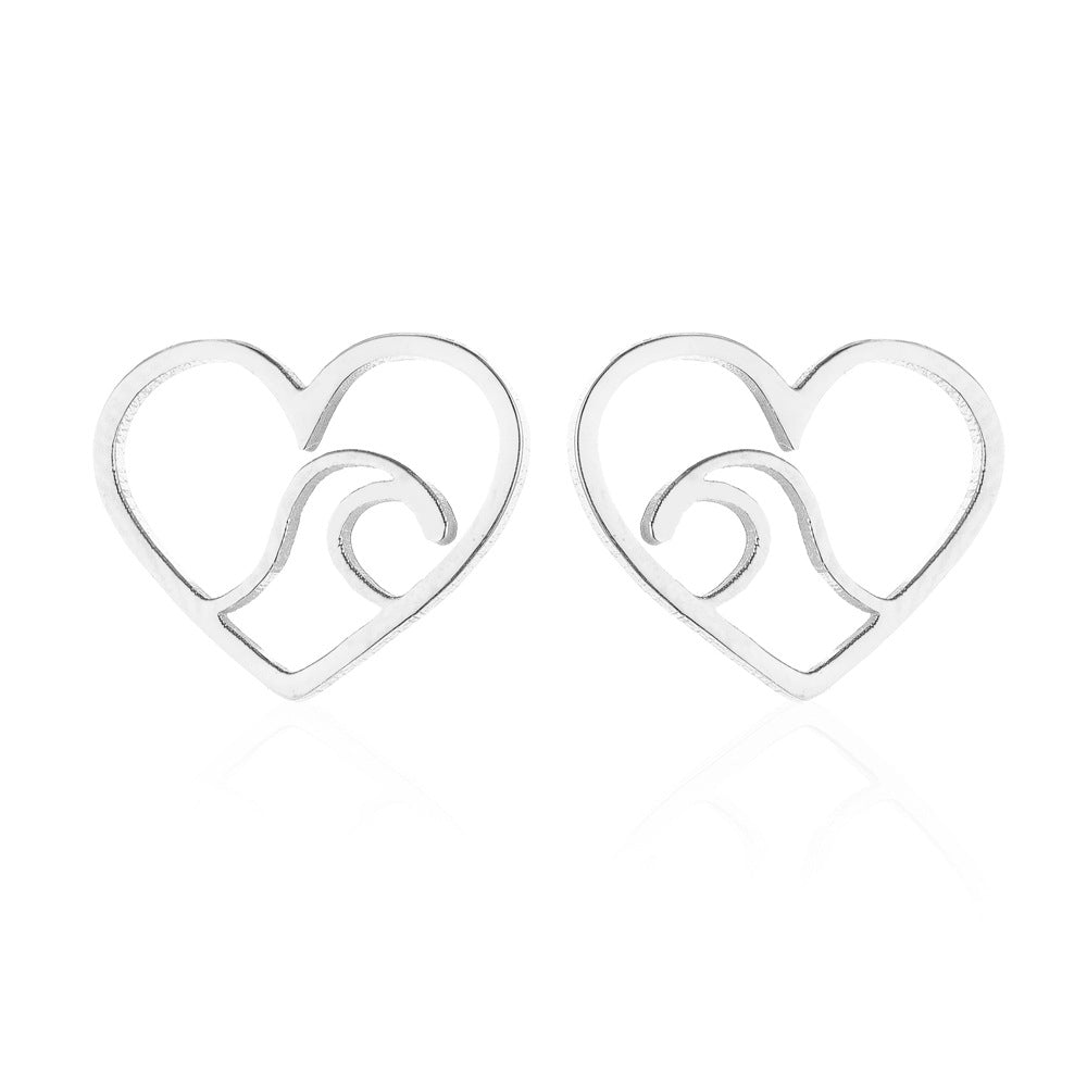 Women's Animal Elk Simple Moon Cat Asymmetric Earrings