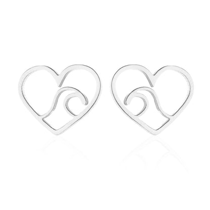 Women's Animal Elk Simple Moon Cat Asymmetric Earrings