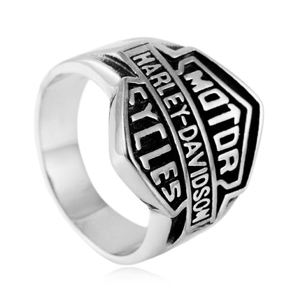 Men's Ornament Titanium Steel Motorcycle Retro Trendy Rings