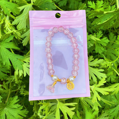 Children's Flower Colored Glaze Beads Cartoon Jewelry Bracelets