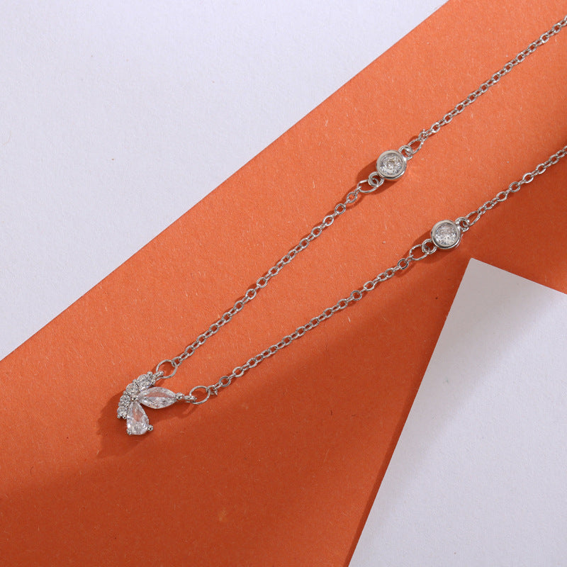 Fan Fashion Butterfly Dance Female Light Luxury Minority Necklaces