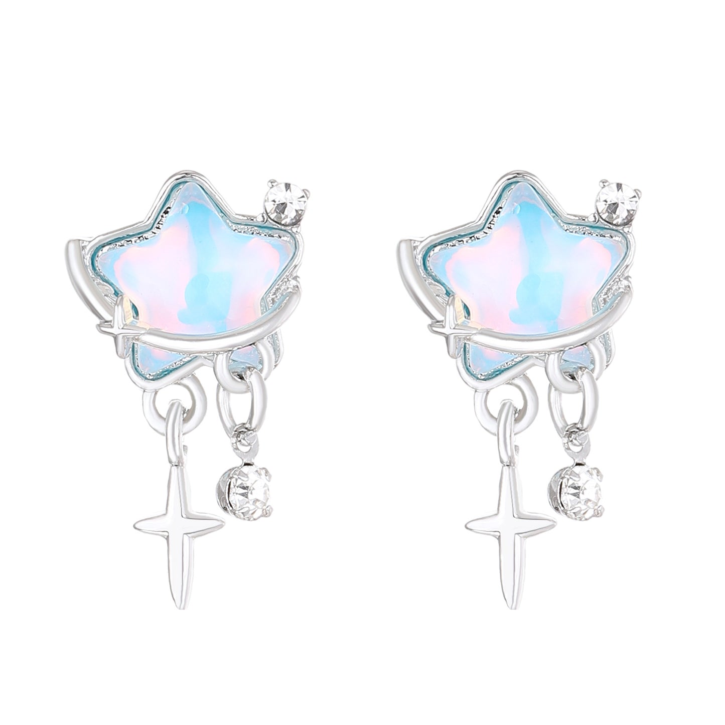 Women's Star Moon Pearl For Niche Design Earrings