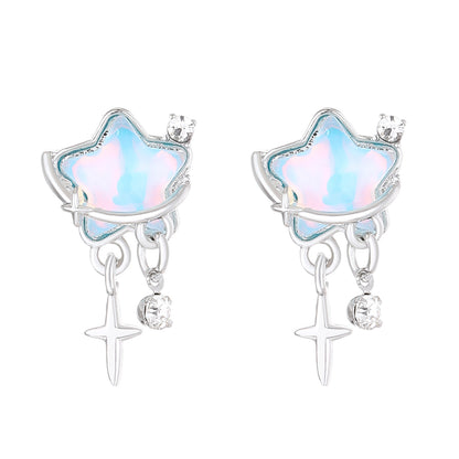 Women's Star Moon Pearl For Niche Design Earrings