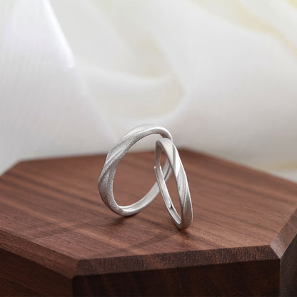 Female Male Couple Niche Simple Index Finger Pure Rings