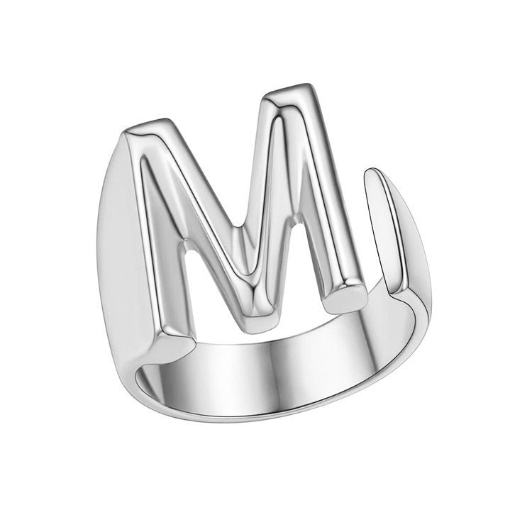 English Letters Female Opening Adjustable Fashion Rings